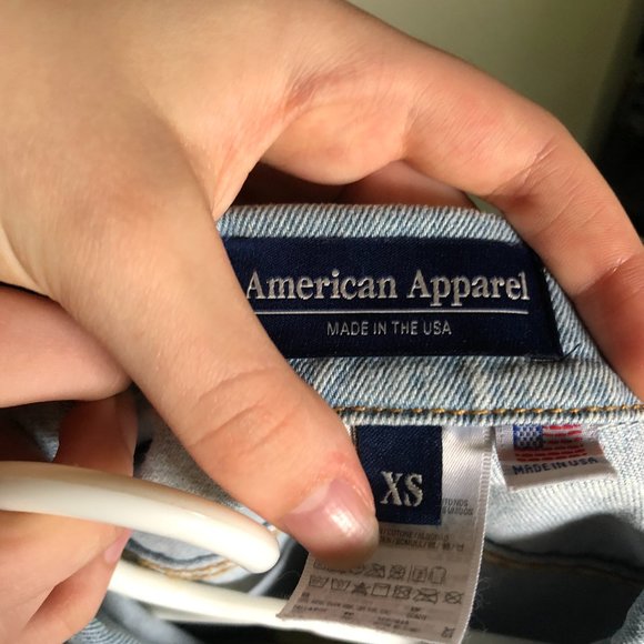 American Apparel Racer Cropped Denim Vest - Picture 4 of 4